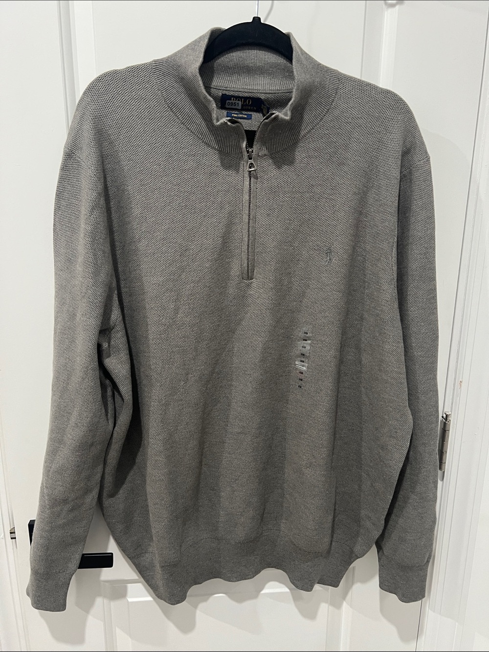 Polo by Ralph Lauren Gray Half-Zip Knit Sweater Size 2X Big NWT‎